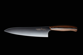 Mitsuboshi Nagomi Gyuto (Chef's knife), 210 mm -brown pakkawood handle--