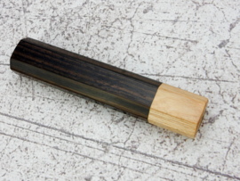 Traditional octagonal handle Ebony, white Pakka - (size M)