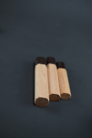 Traditional octagonal handle - White Oak with dark Wenge ferrule - (3 sizes available)