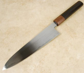 Konosuke MM Blue gyuto (chefsmes), 210 mm, Khii ebbenhout -met saya-