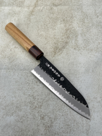 Kagemitsu ミノガワ Minogawa Tsuchime, Santoku 165 mm (universeel mes), Aogami Super Kurohada Staal