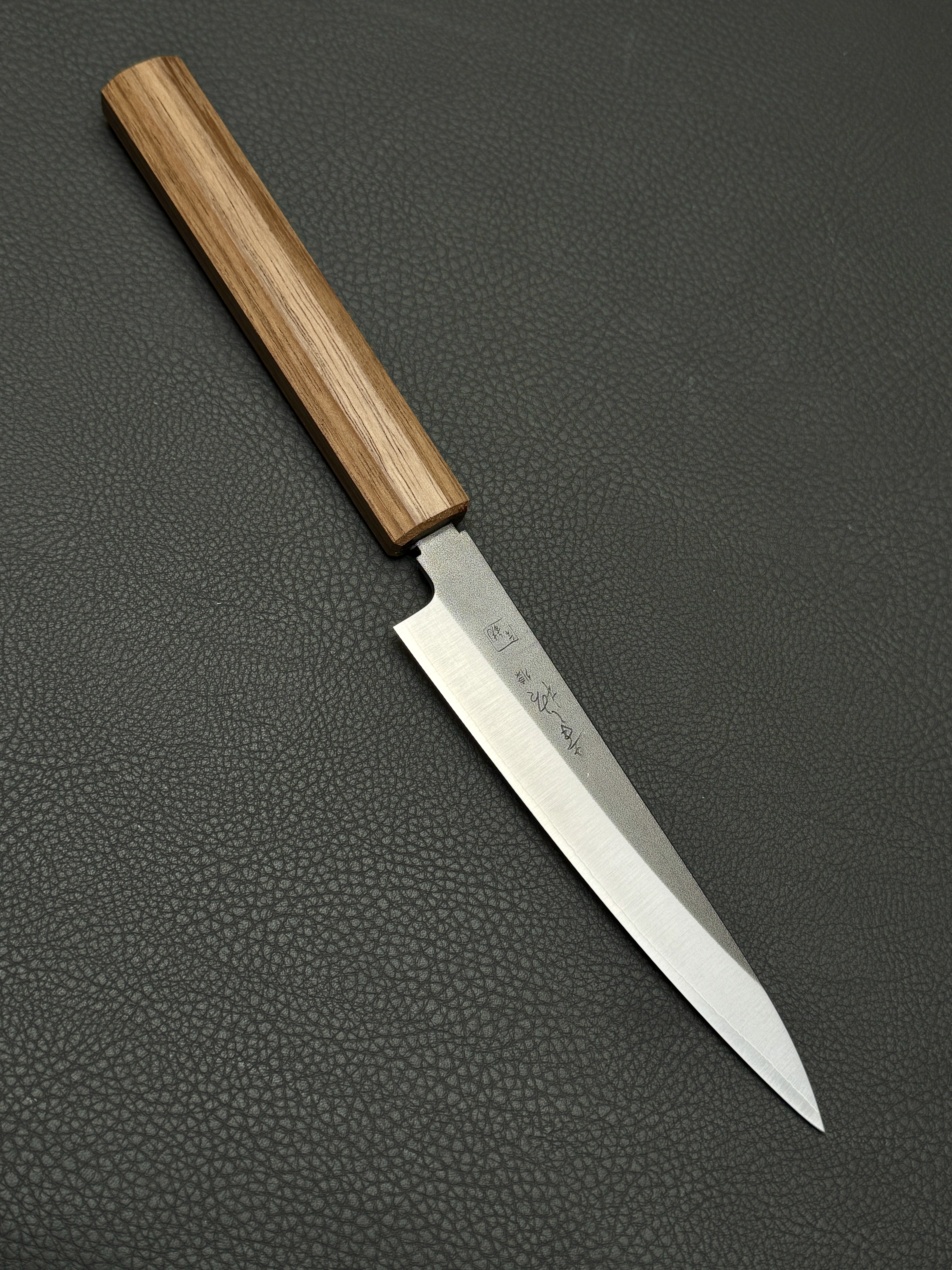 Konosuke Sanjo GS+ Nashiji wa-petty (office knife), 150 mm, Khii Laurel octagonal