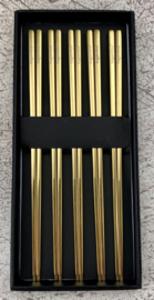 Kagemitsu 金属 Kinzoku Chopsticks -set of 5- Stainless Steel Gold