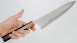 Konosuke MM Blue gyuto (chef's knife), 210 mm, Khii ebony