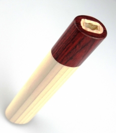 Traditional oval Honoki handle - Red Pakka - (size M)