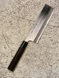 Kajibee Sabi nikui Aogami Nakiri Jigata (vegetable knife), 165 mm - Kaj-15-