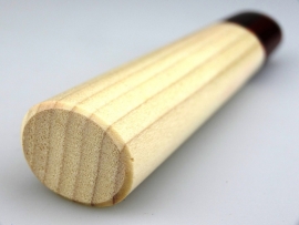 Traditional oval Honoki handle - Red Pakka - (size M)