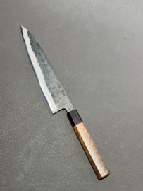 Yosimitu Kajiya Shirogami Gyuto kuroishi (chefs knife), 210 mm - with heel-