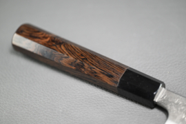 Konosuke Sanjo SKD Nashiji gyuto (chefsmes), 240 mm, Ebbenhout/zwart buffelhoorn, -saya-