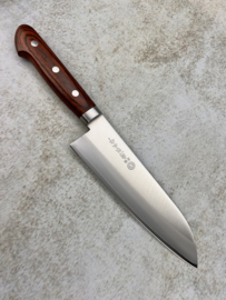 Kikuichi Elite Warikomi Gold Santoku, Mahogany pakka handle  -170 mm-