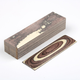 Pressed Plywood (pakka wood) 120*40*30mm, brown-white