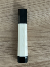 Traditional octagonal handle - Corian Ivory (artificial ivory) with buffalo horn bolster (double) - (in 2 sizes)