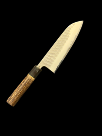 Chozaburo x Wakui Kuroichi Hammered Santoku (universeel mes), 165 mm