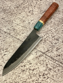 CUSTOM Kagemitsu Amefuri Kurouchi Aogami #1 Gyuto (chef's knife), 180 mm