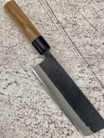 Muneishi Aogami SS clad Nakiri (vegetable knife), 150 mm -Kuroichi-
