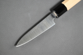 Konosuke HD-2 Wa-Petty (officemes), Octagonaal handvat, Honoki/zwart buffelhoorn, 120 mm -Saya-