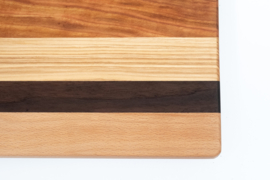 Unique cutting board (handmade), Beech, walnut, ash, cherry.