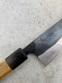 Fukushima 暗い Kurai Kuroichi, Aogami #2, Gyuto (Chef's knife) 210 mm, oak handle