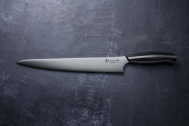 Mitsuboshi Nagomi Professional Sujihiki (slicer), 240 mm -Black pakkawood handle-