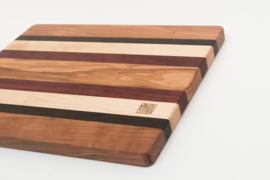 Unique cutting board (handmade), Cherry, wenge, maple, padouk, olive