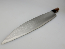 Tosa Matsunaga Aogami damascus Sujihiki (sashimi knife), 300 mm