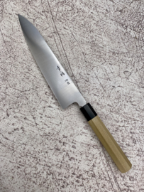 Konosuke HD-2 Wa-Gyuto (chefsmes), octagonaal Honoki met zwarte bolster, 240 mm - met saya -