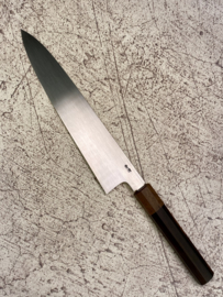 Konosuke MM Blue gyuto (chefsmes), 240 mm, Khii ebbenhout -met saya-