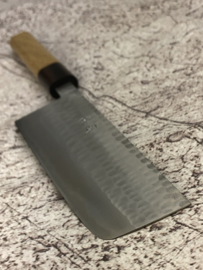 Konosuke V-Gold Tsuchime Nakiri (vegetable knife), 170 mm, Japanese Oak