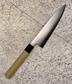 Konosuke HD-2 Wa-Gyuto (chefsmes), octagonaal Honoki met zwarte bolster, 240 mm - met saya -