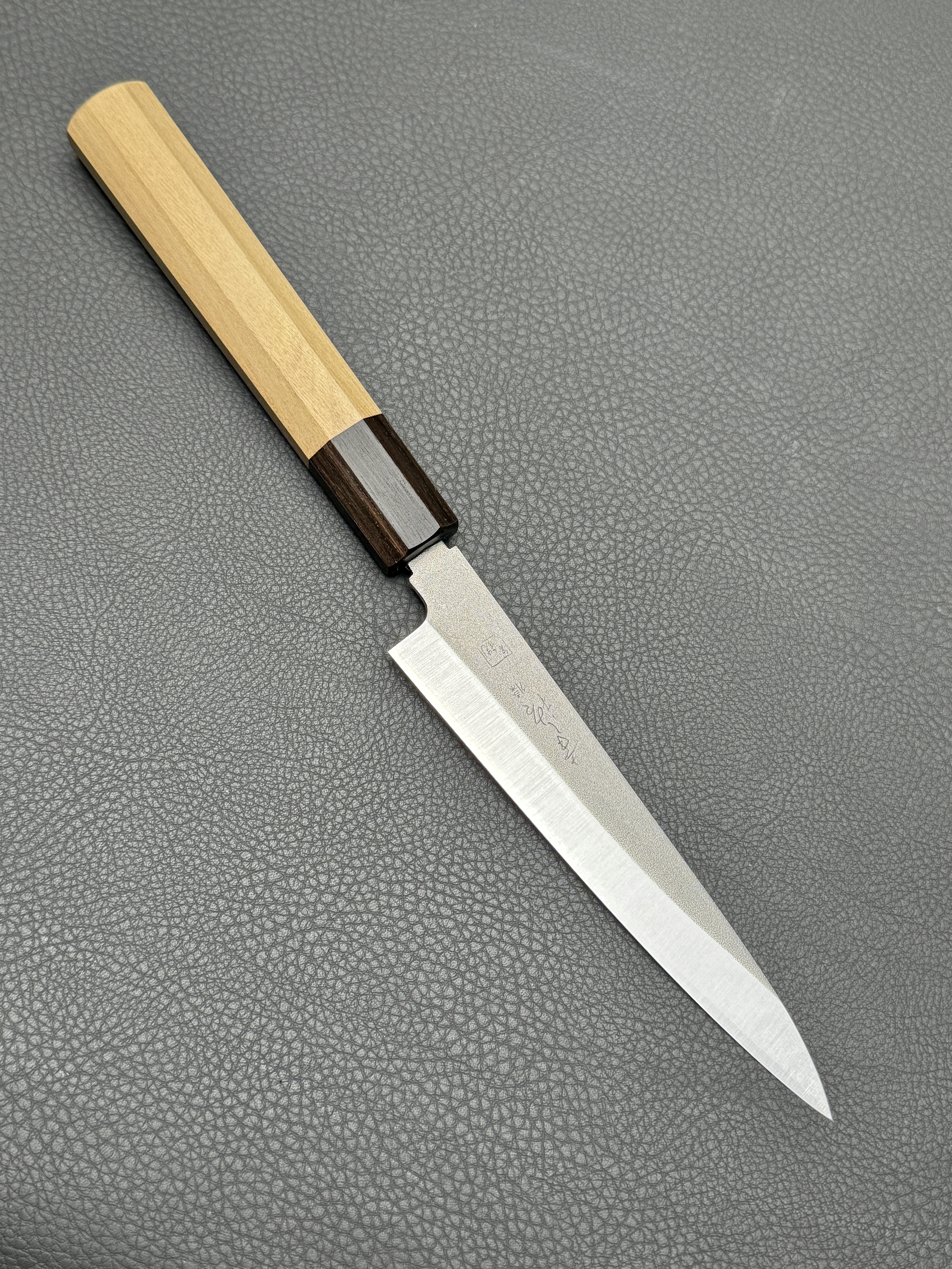 Konosuke Sanjo GS+ Nashiji wa-petty (office knife), 150 mm, Ho octagonal with Ebony