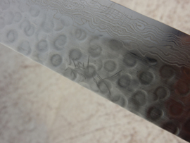 Tsunehisa Shāpu VG-10 Tsuchime damascus Sujihiki 240 mm (Vismes/trancheermes)