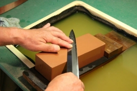 Sharpening - double sided knives-