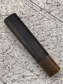 Traditioneel octagonaal handvat - African Blackwood met Bocote - (maat L)