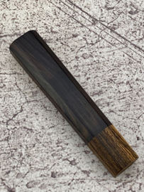 Traditional octagonal handle - African Blackwood with Bocote - (size L)
