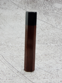 Traditioneel octagonaal Rosewood handvat - Black Pakka - (maat L)