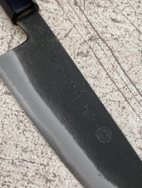 Kikuichi Kuroichi White#2 Santoku Sanmai, Walnoot octagonaal heft  -180 mm-