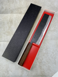 Hinokuni Shirogami #1 Nakiri kuroichi Sanmai, Eik octagonaal -210 mm-