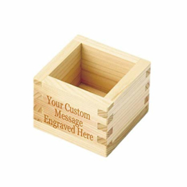 Houten Masu Cup (traditionele Sake beker)