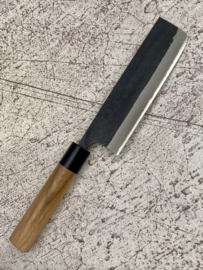 Muneishi Aogami SS clad Nakiri (vegetable knife), 150 mm -Kuroichi-