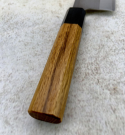 Fukushima 耐久性 Taikyū-sei, SRS13 stainless, Nakiri (Vegetable knife), 165mm, Oak handle