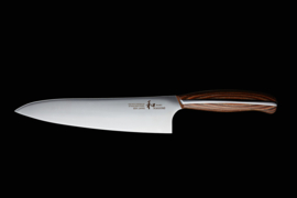 Mitsuboshi Nagomi Gyuto (Chef's knife), 210 mm -brown pakkawood handle--