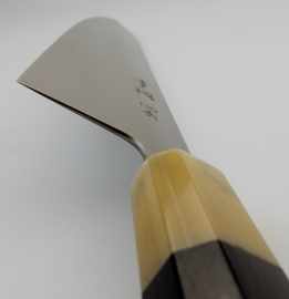 Konosuke HD-2 Wa-Gyuto (chefsmes), Octagonaal handvat, ebbehout en buffelhoorn, 240 mm +Saya