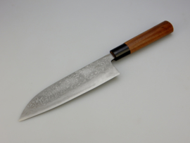 Tosa Matsunaga Aogami damascus Santoku (universal knife), 180 mm