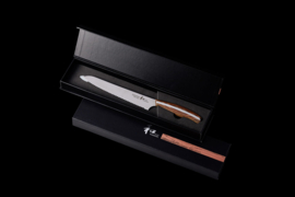 Mitsuboshi Nagomi Pankiri (bread knife), 210 mm -brown pakkawood handle-