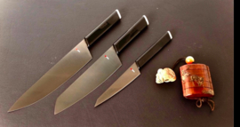 Ninja Seki gift set (set van 3 messen), santoku, gyuto en petty -westers handvat-