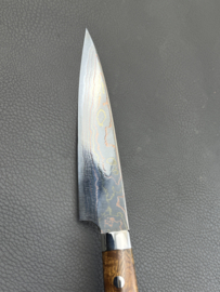 Takeshi Saji Rainbow Damascus Petty (office knife), 150 mm