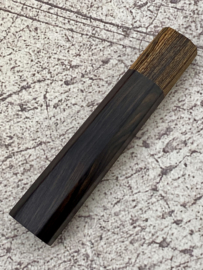 Traditioneel octagonaal handvat - African Blackwood met Bocote - (maat L)