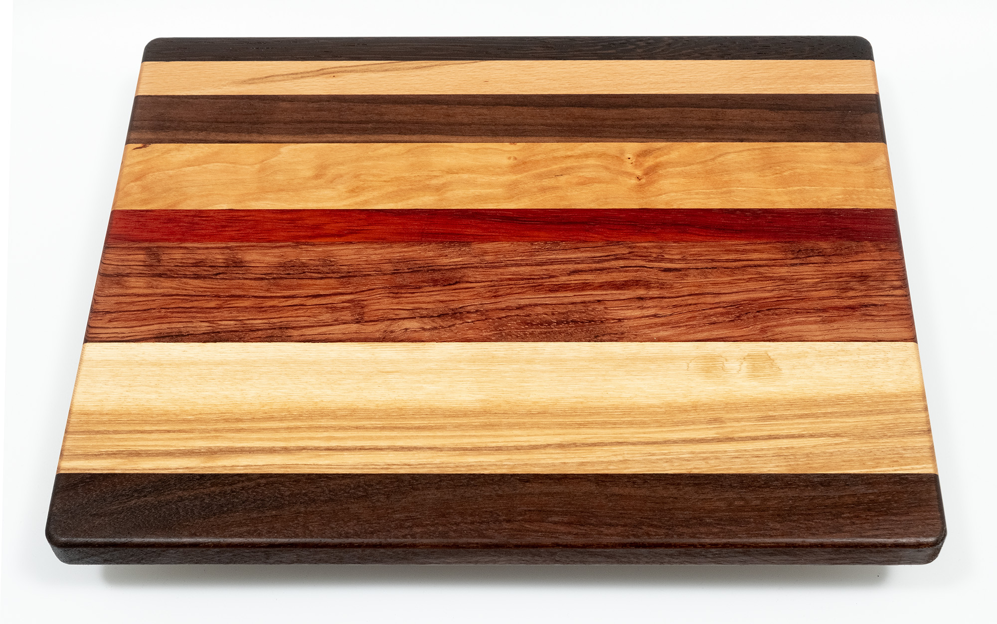 Unique cutting board (handmade), Walnut, ash, bubinga, padouk, cherry, beech, wenge