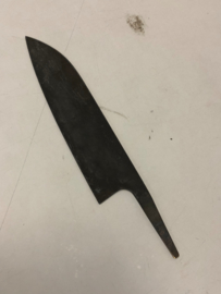 Santoku blade (universel knife), Sanmai, Aogami Super core, -non-stainless cladding - non-sharpened