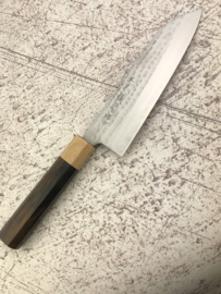 Custom Miki M132 Santoku VG-1 Tsuchime (universeel mes), 170 mm